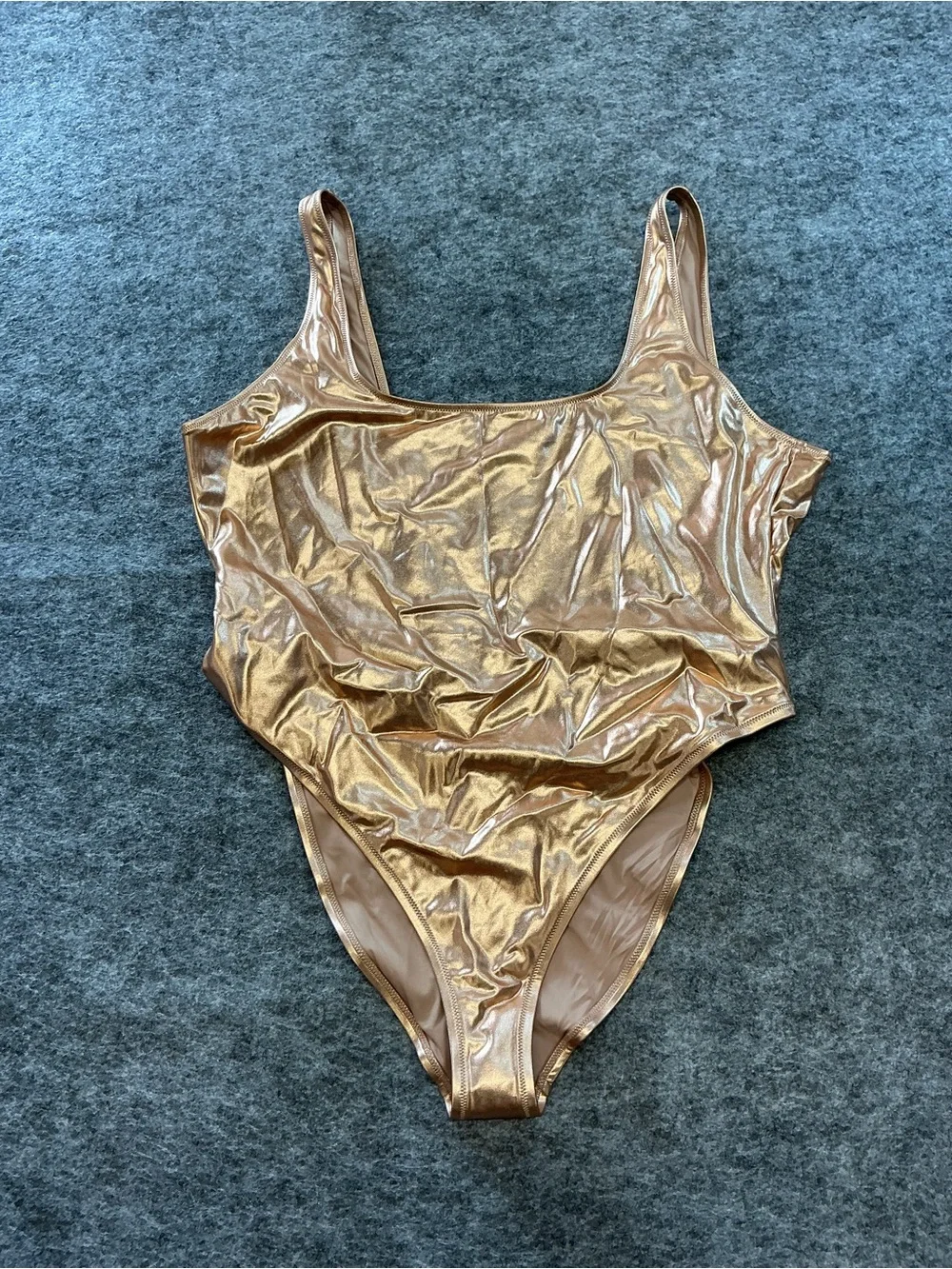 SKIMS Metallic Bronze One-Piece Swimsuit Size 4X